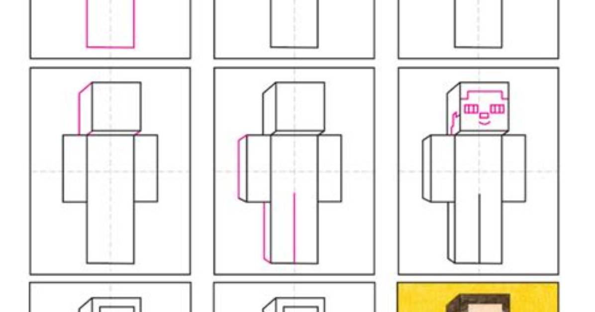 How to Draw a Minecraft Player