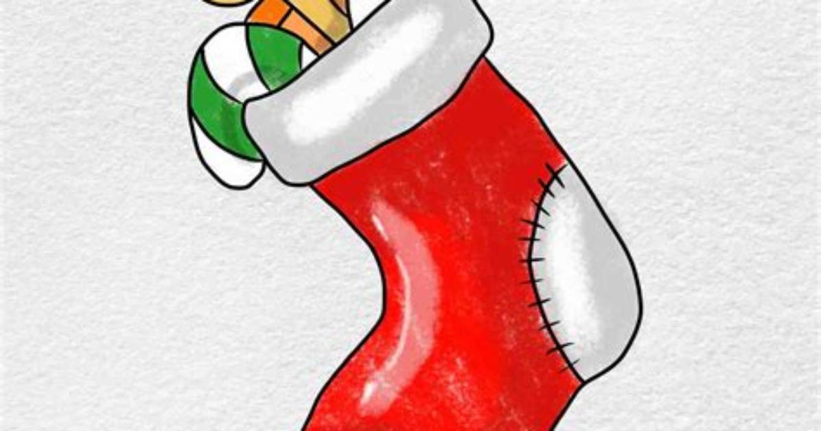 How to Draw Christmas Stocking?