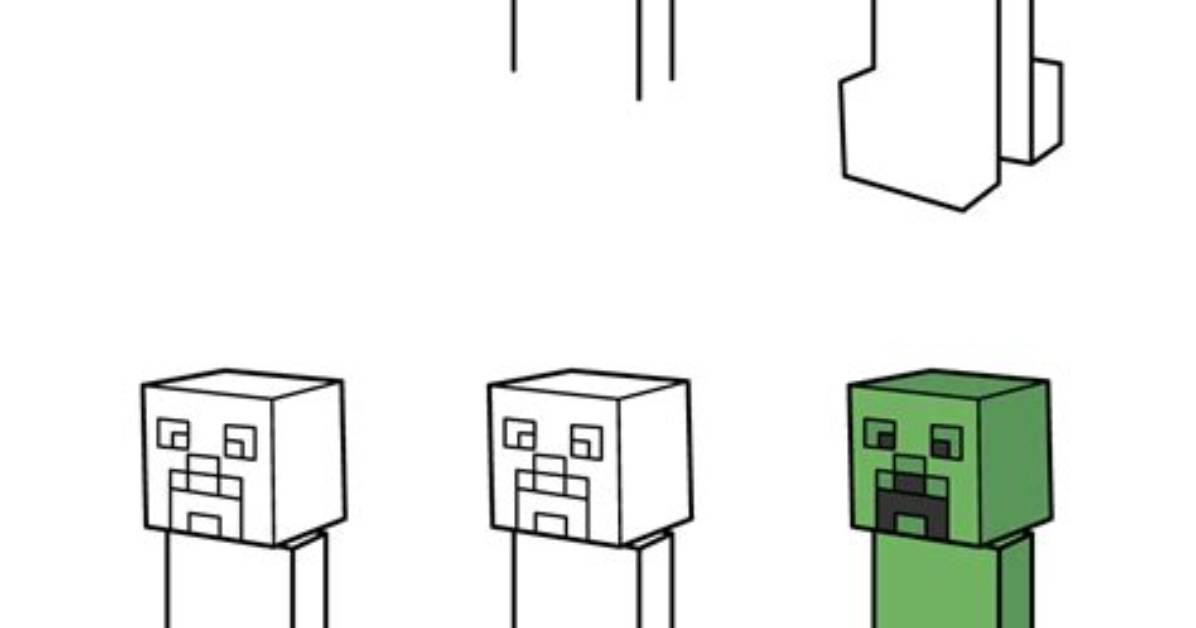 How to Draw Creeper Minecraft