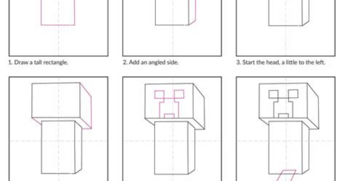 How to Draw Minecraft Creeper