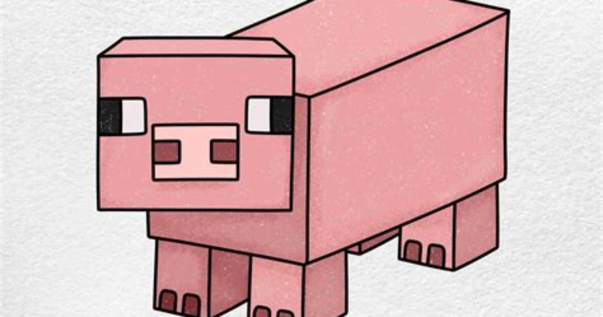How to Draw Minecraft Pig