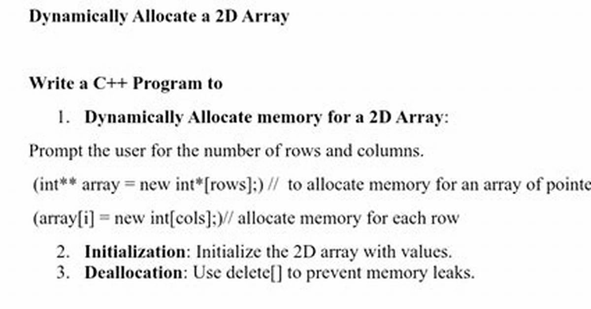 How to Dynamically Allocate an Array of Integers in C