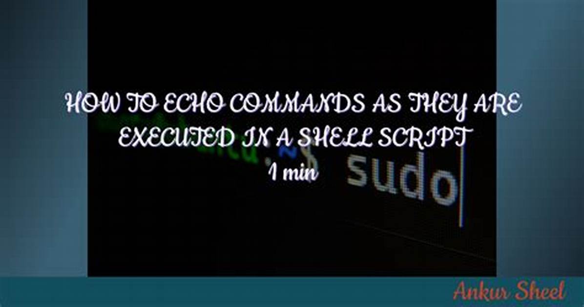 How to Echo Shell Commands as They Are Executed
