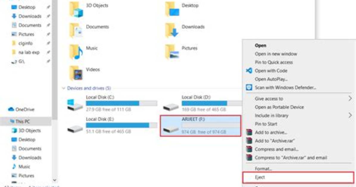 How to Eject External Hard Drive Windows 10?