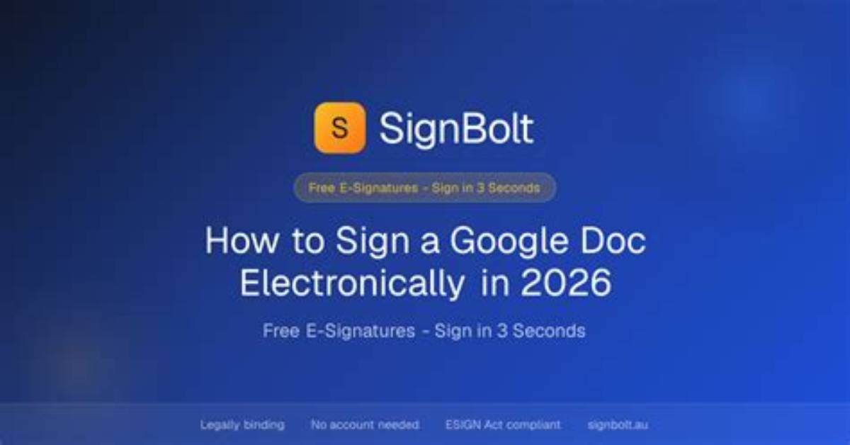 How to Electronically Sign a Google Doc?