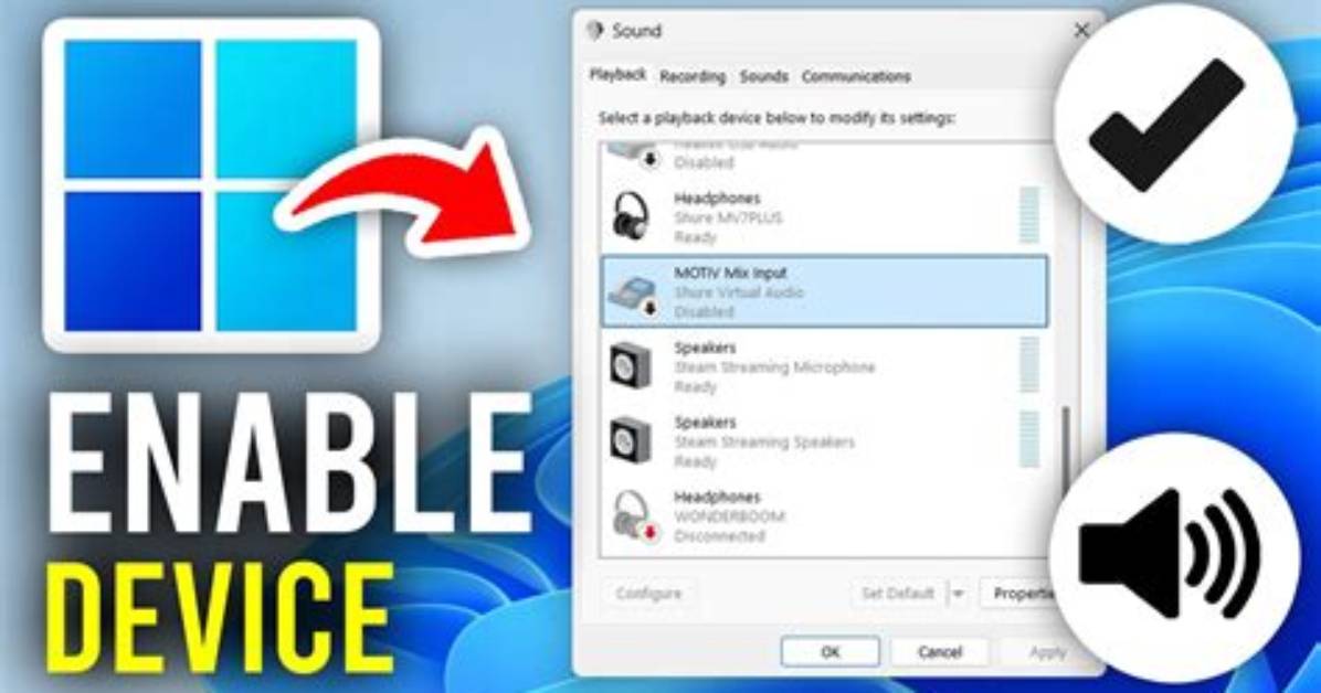 How to Enable Audio Device Windows 10?