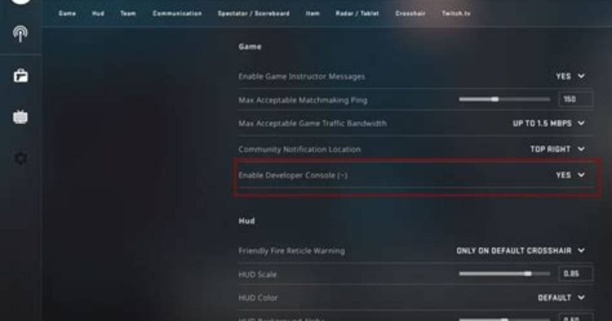 How to Enable Console in Csgo