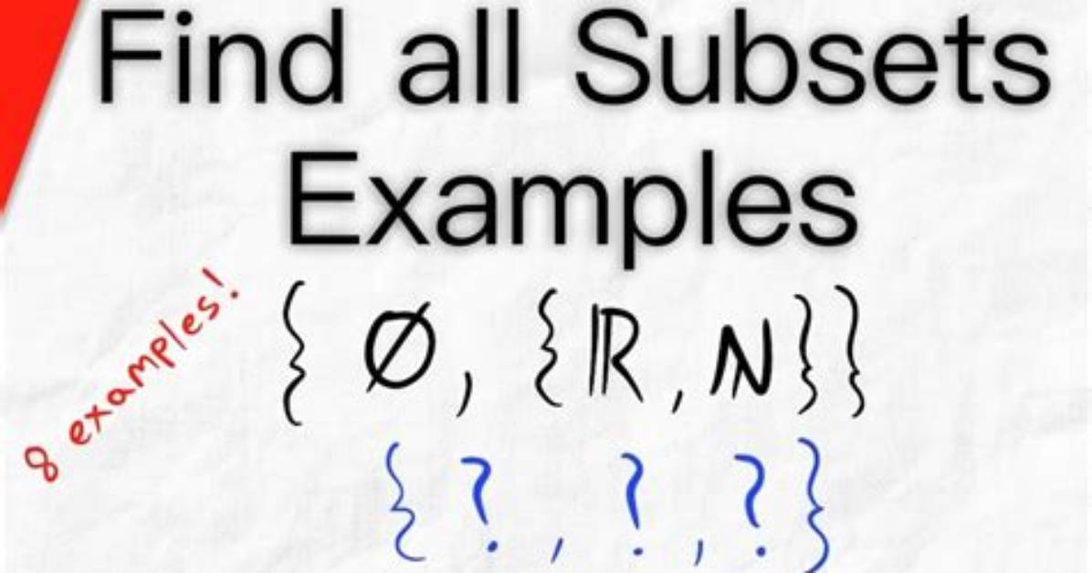 How to Find Subsets?