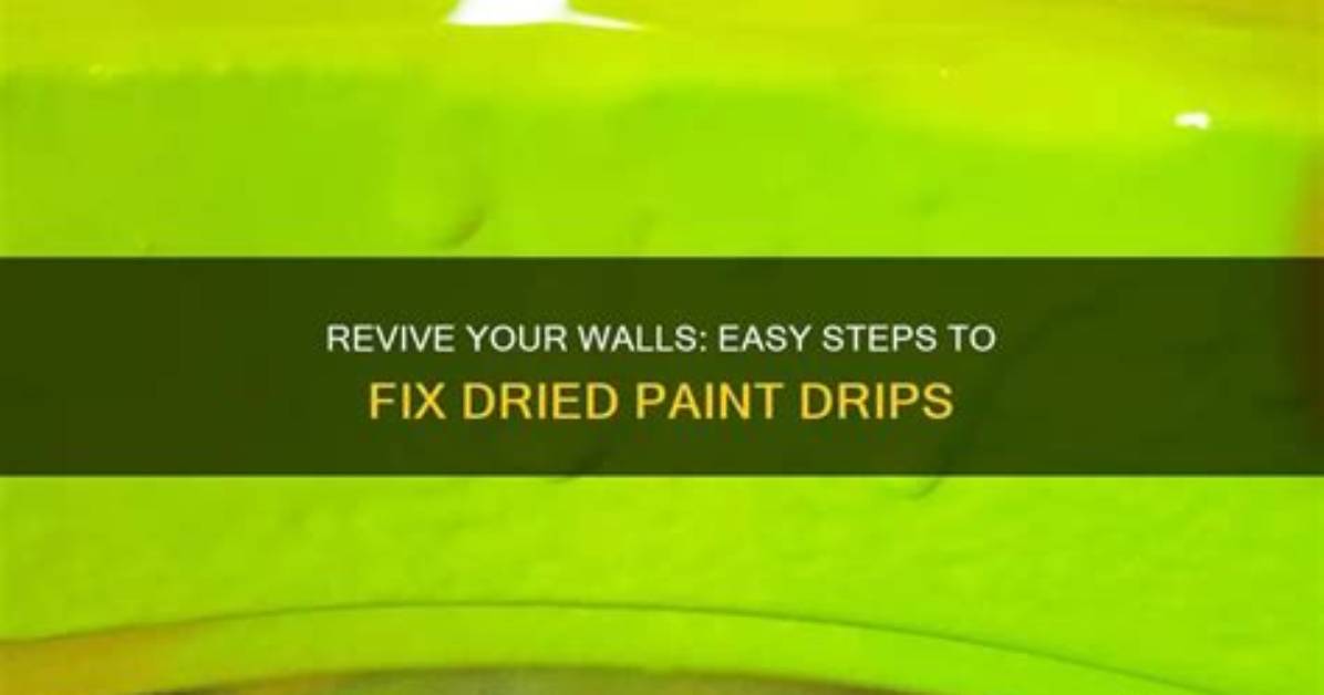 How to Fix a Dried Paint Drip?