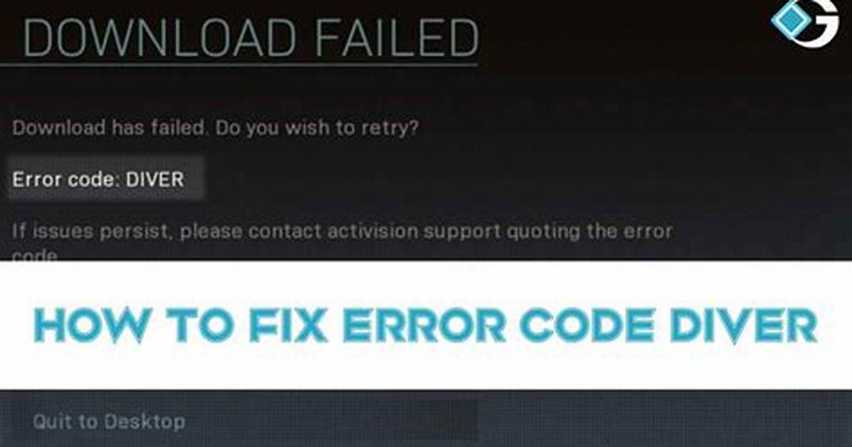 How to Fix Error Code Diver in Warzone 2 & Modern Warfare 2