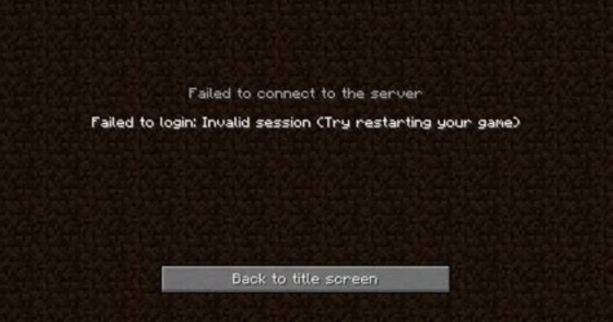 How to Fix Minecraft Invalid Session