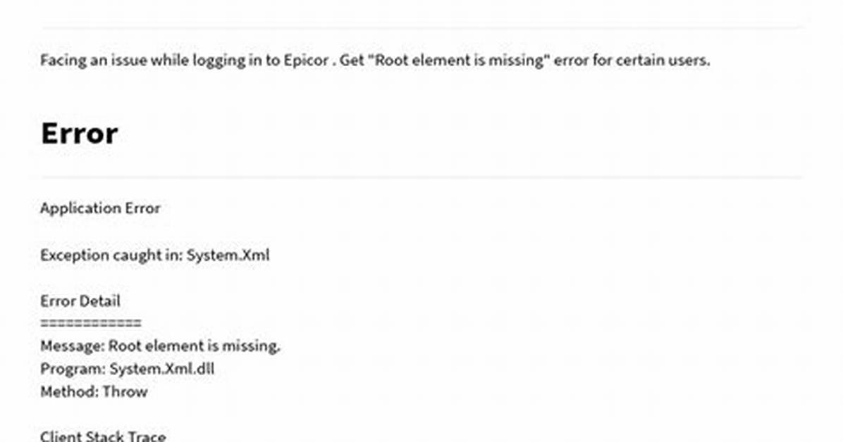 How to Fix "Root Element Is Missing." When Doing a Visual Studio (Vs) Build?