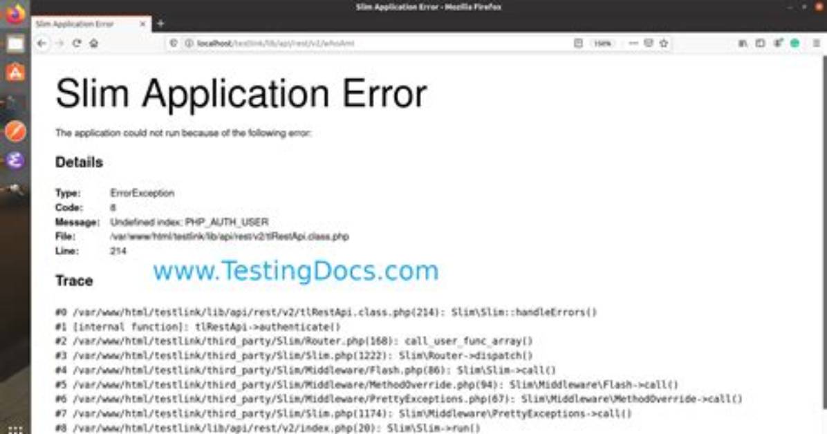 How to Fix "Slim Application Error" Error While Using Lampp to Host