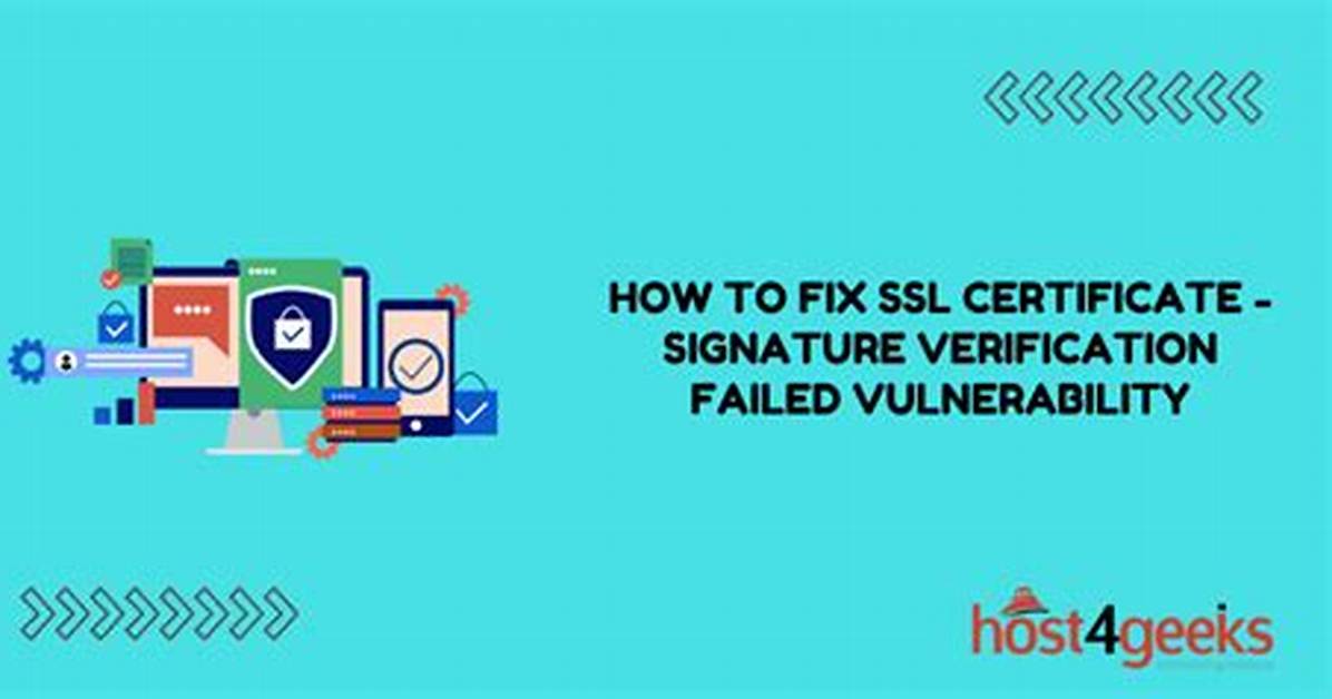How to Fix Ssl Certificate Verification Failure