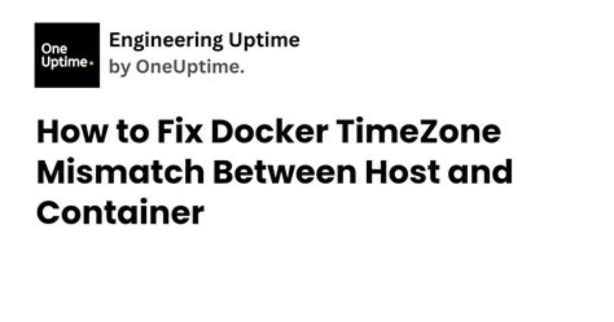 How to Fix Timezone in Container Generated by Docker Build