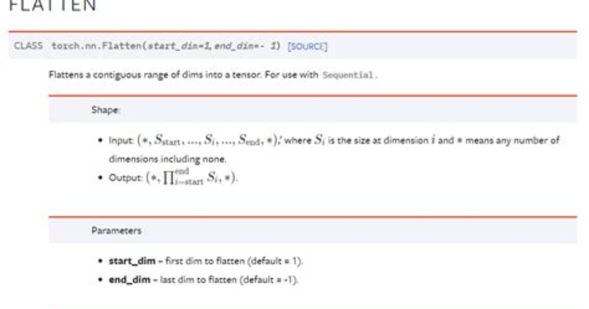How to Flatten Input in `Nn. Sequential` in Pytorch