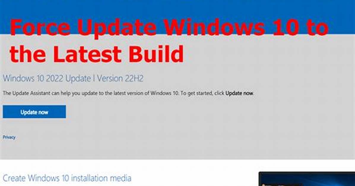 How to Force Windows 10 Update?
