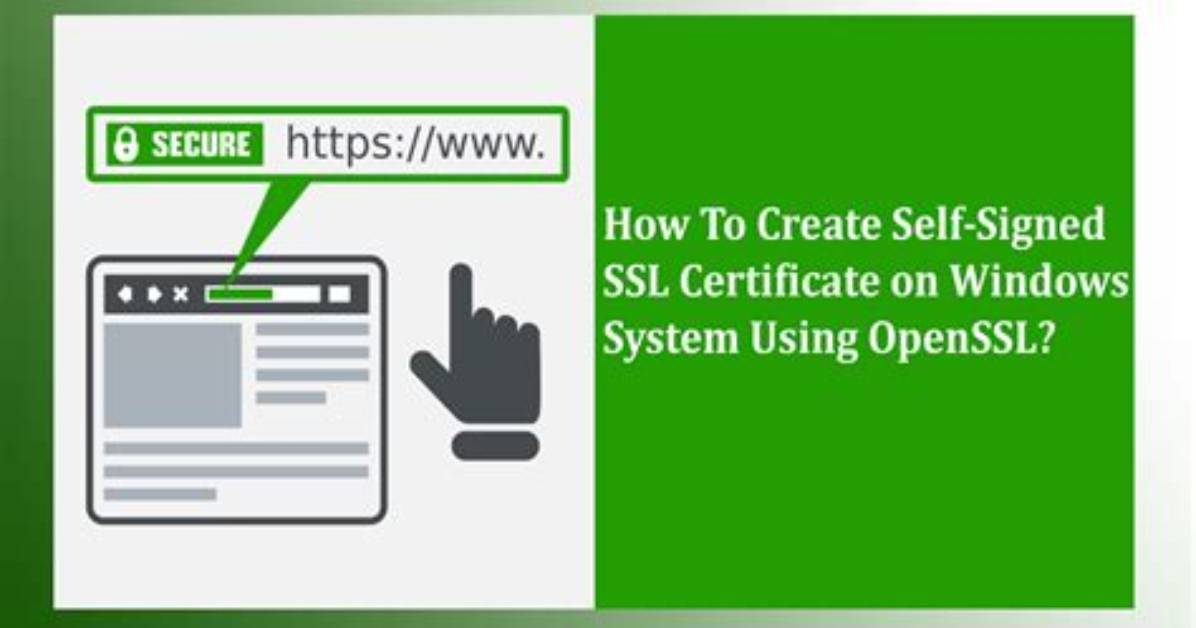 How to Generate a Self-Signed Ssl Certificate Using Openssl? [Closed]