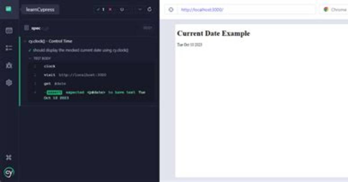 How to Get Current Date Using Cy. Clock()