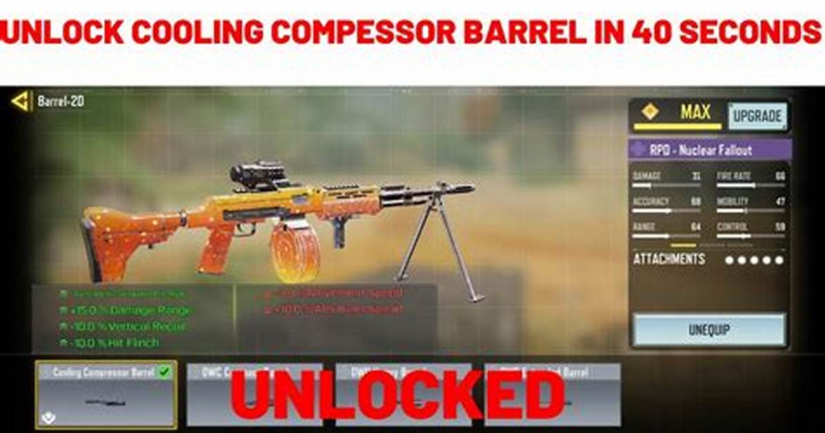 How to Get Rpd Cooling Compressor Barrel Attachment in Cod Mobile