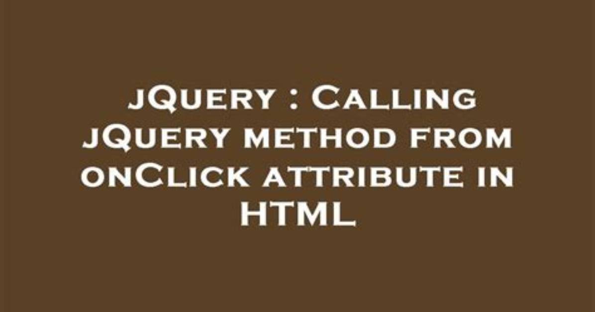 How to Get the Onclick Calling Object?