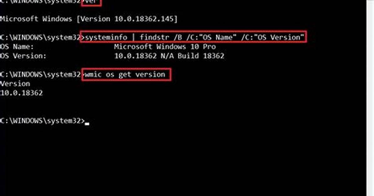 How to Get Windows Version from Command Prompt or from Powershell
