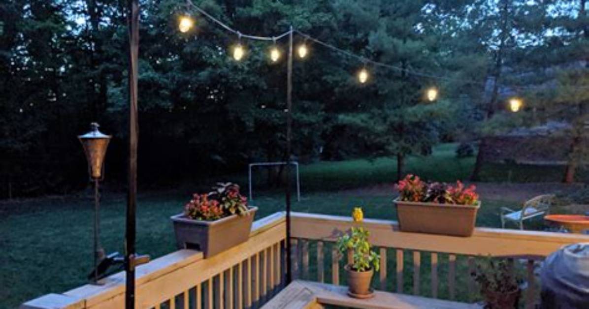 How to Hang String Lights on Deck Railing