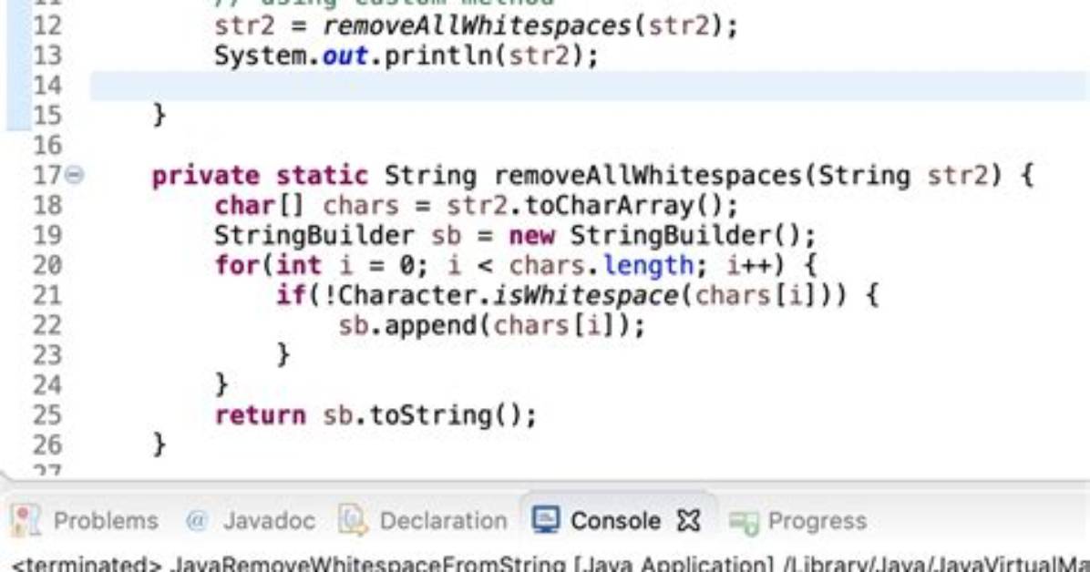 How to Ignore White Spaces in Java [Duplicate]