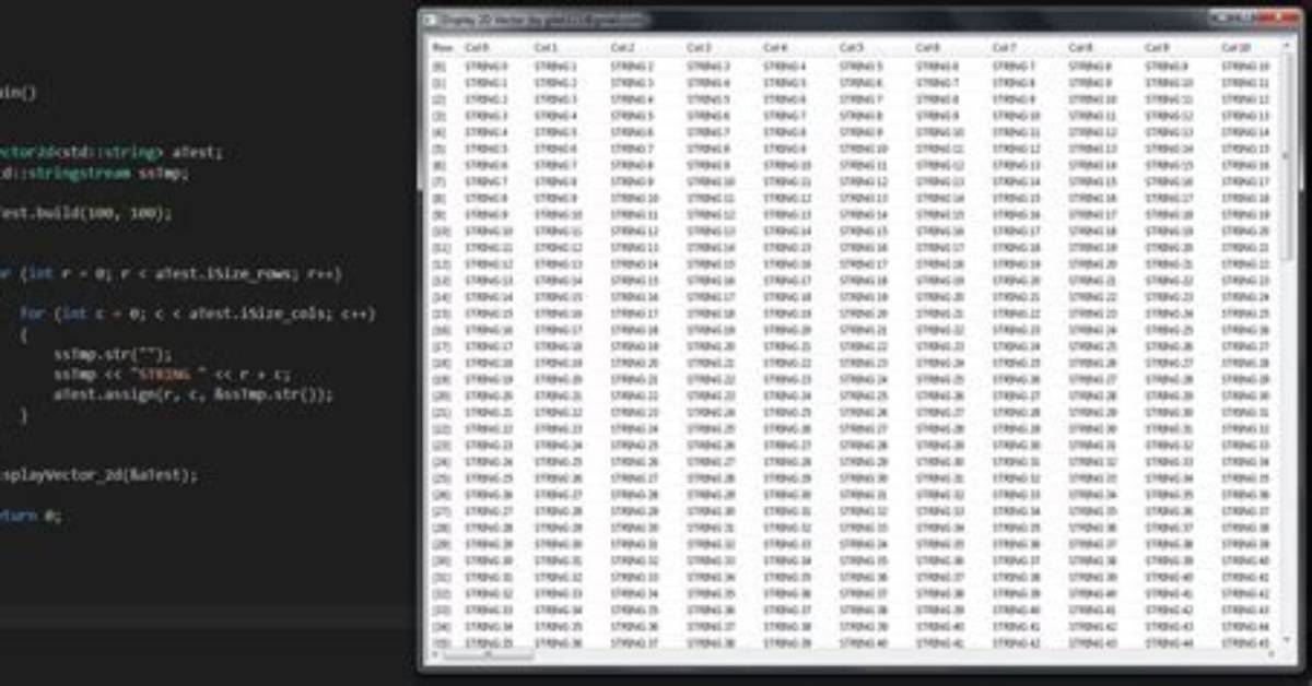 How to Implement 2D Vector Array?