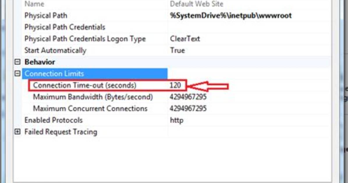 How to Increase Request Timeout in Iis?