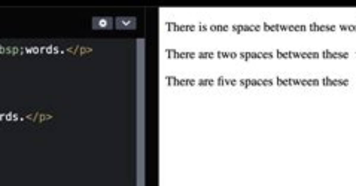 How to Insert Spaces/Tabs in Text Using Html/Css