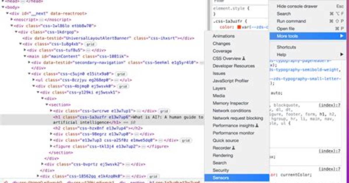 How to Inspect Element Using Safari Browser