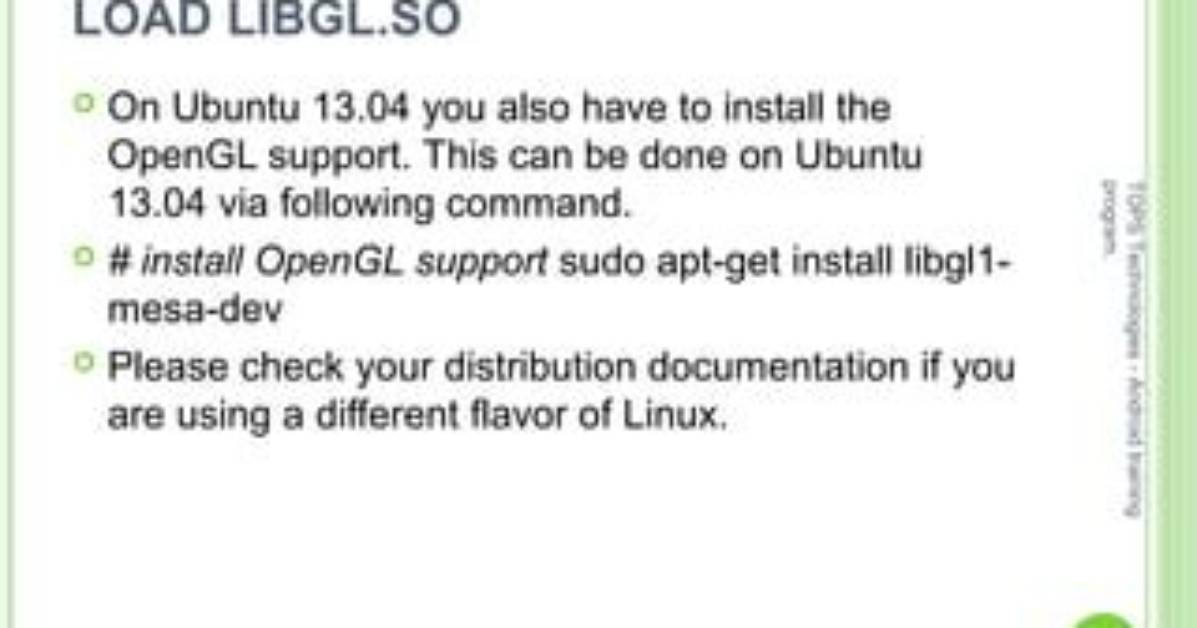 How to Install libGL Files