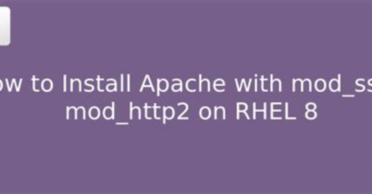 How to Install Mod_Ssl for Apache Httpd?