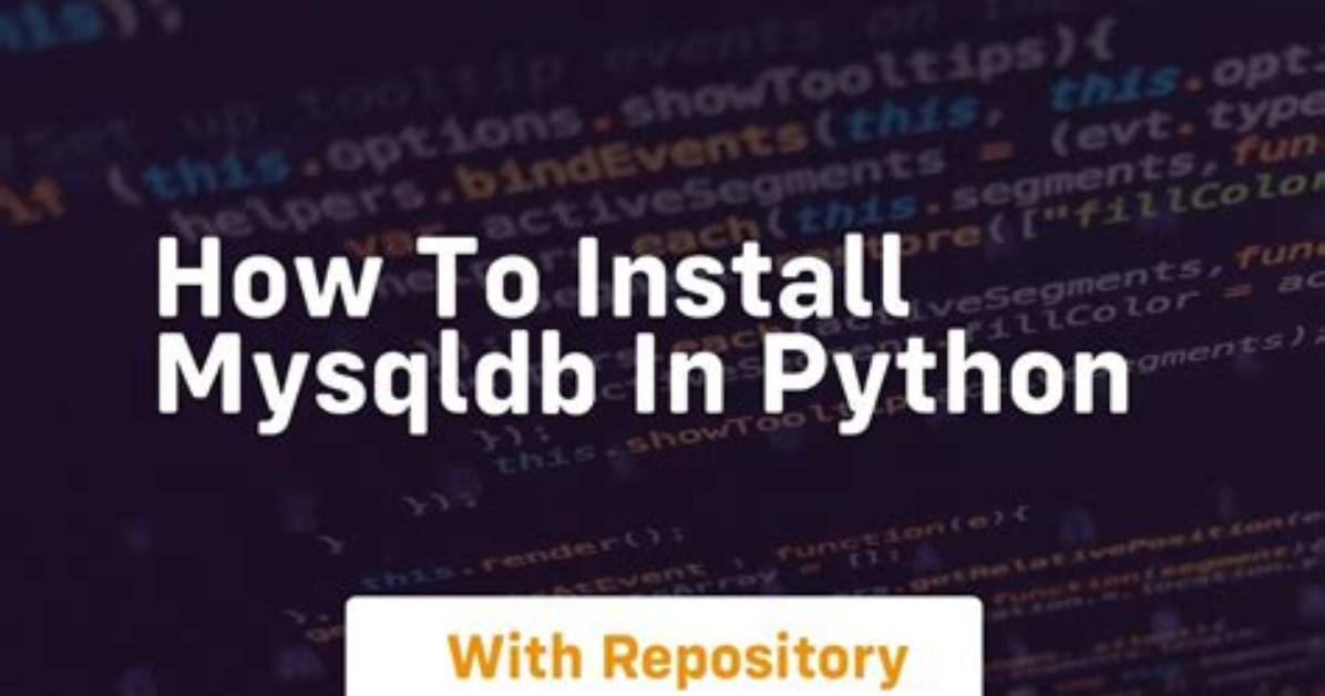 How to Install Python Mysqldb Module Using Pip?