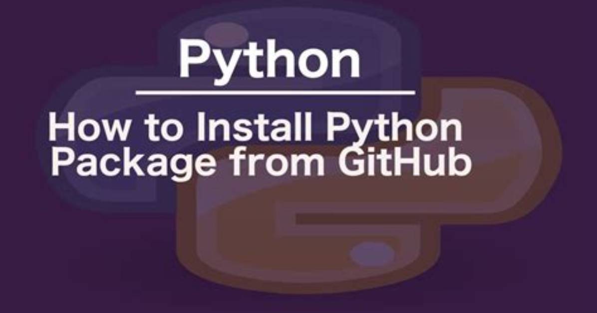 How to Install Python Package from Github? [Duplicate]