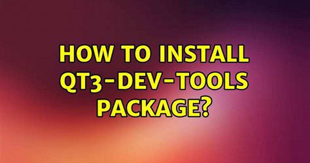 How to Install Qt3-Dev-Tools Package