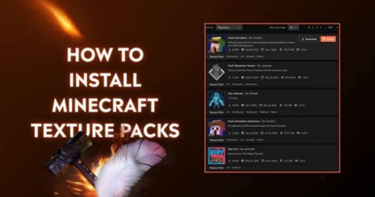 How to Install Texture Packs Minecraft 1.14