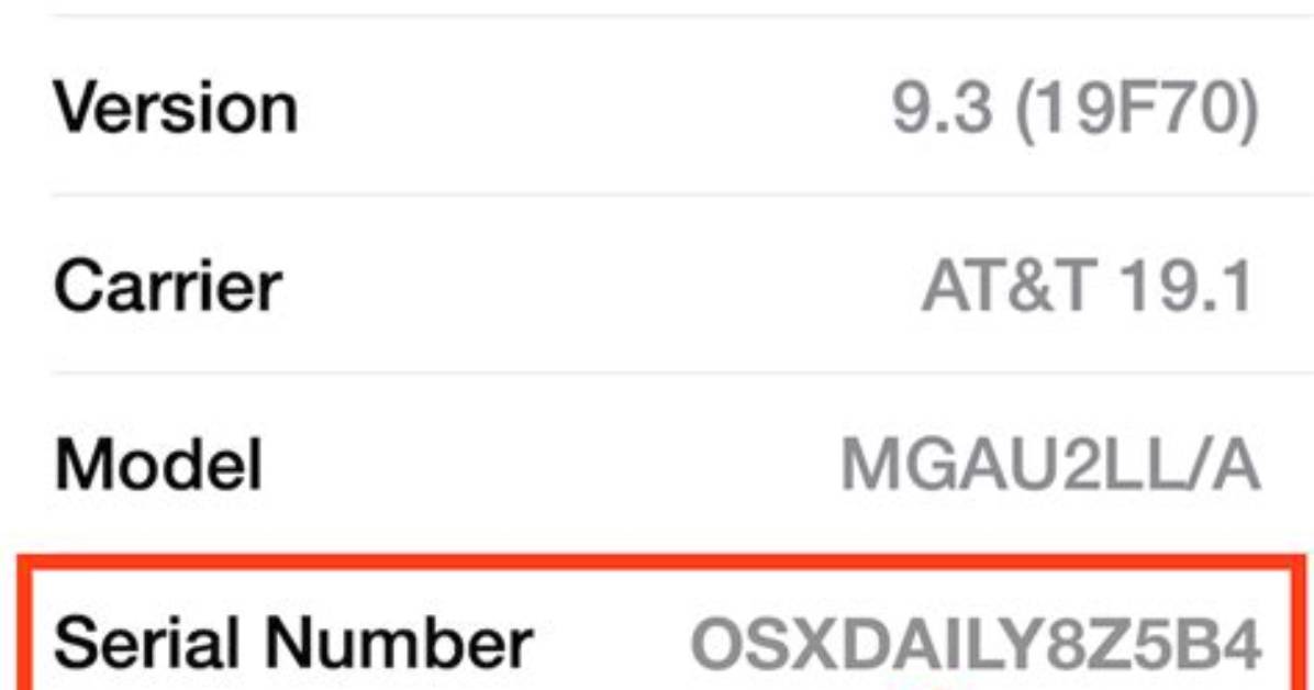 How to Iphone Serial Number?