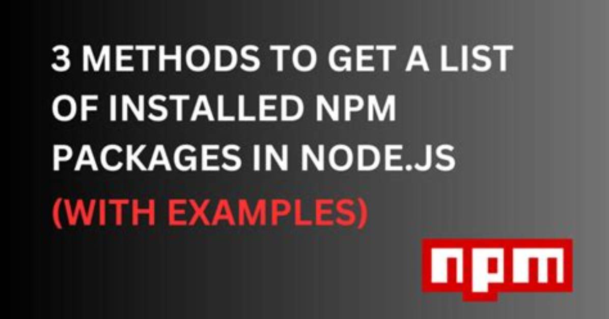 How to List Npm User-Installed Packages?