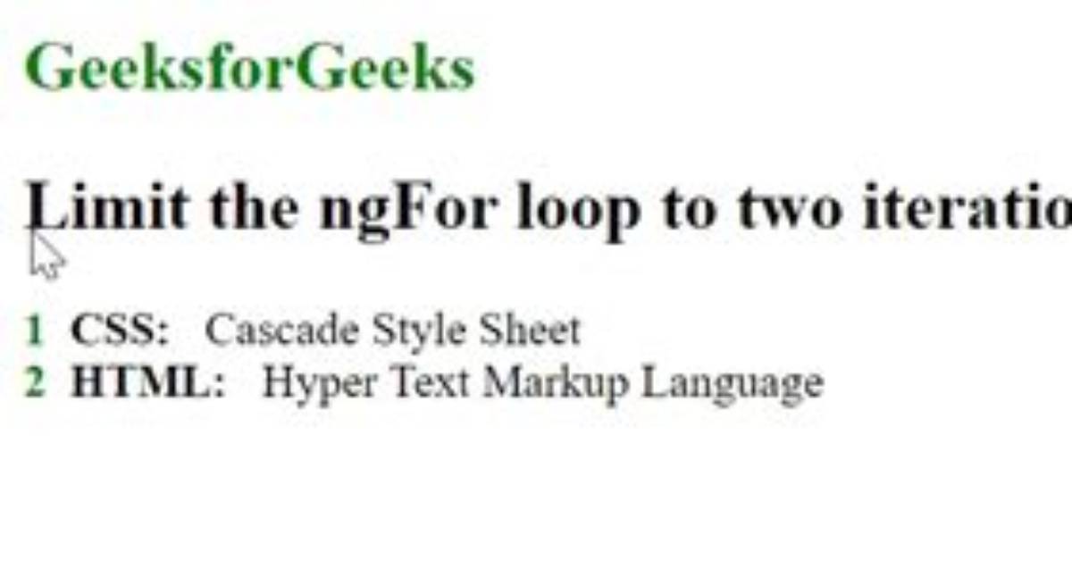 How to Loop with *Ngfor in Array of Objects?