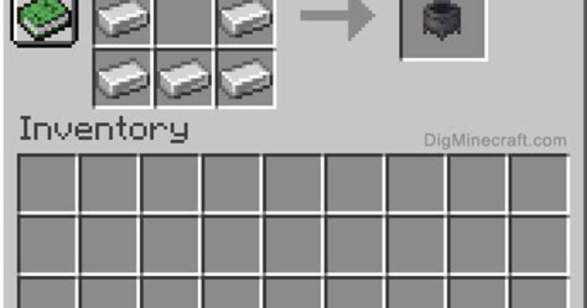 How to Make a Cauldron Minecraft