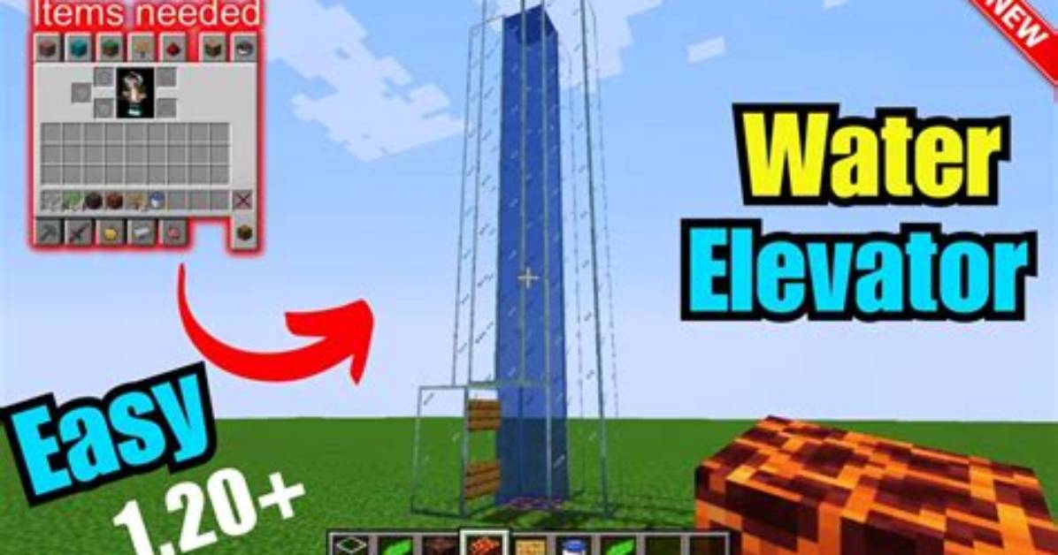 How to Make a Fast Water Elevator in Minecraft