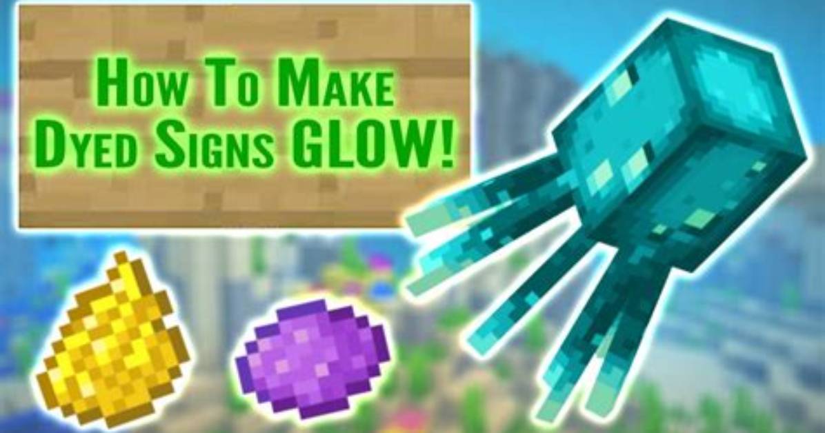 How to Make a Sign Glow in Minecraft Bedrock