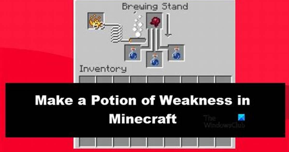 How to Make a Weakness Potion?