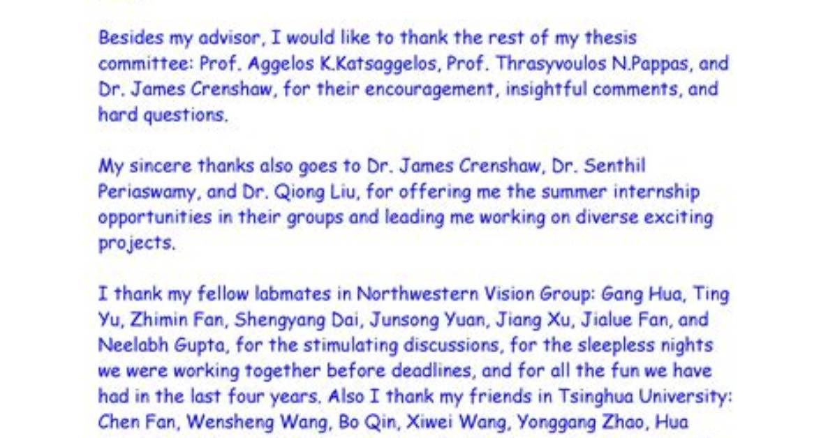 How to Make Acknowledgement?
