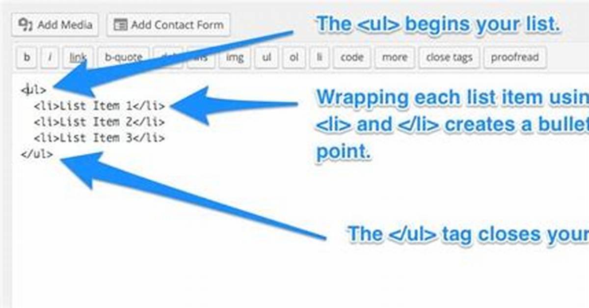 How to Make Bulleted List in Html?