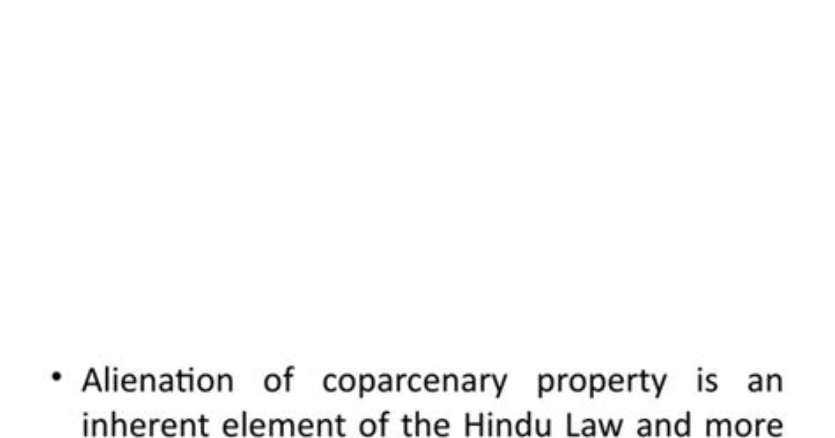 How to Make Coparcenary Property?