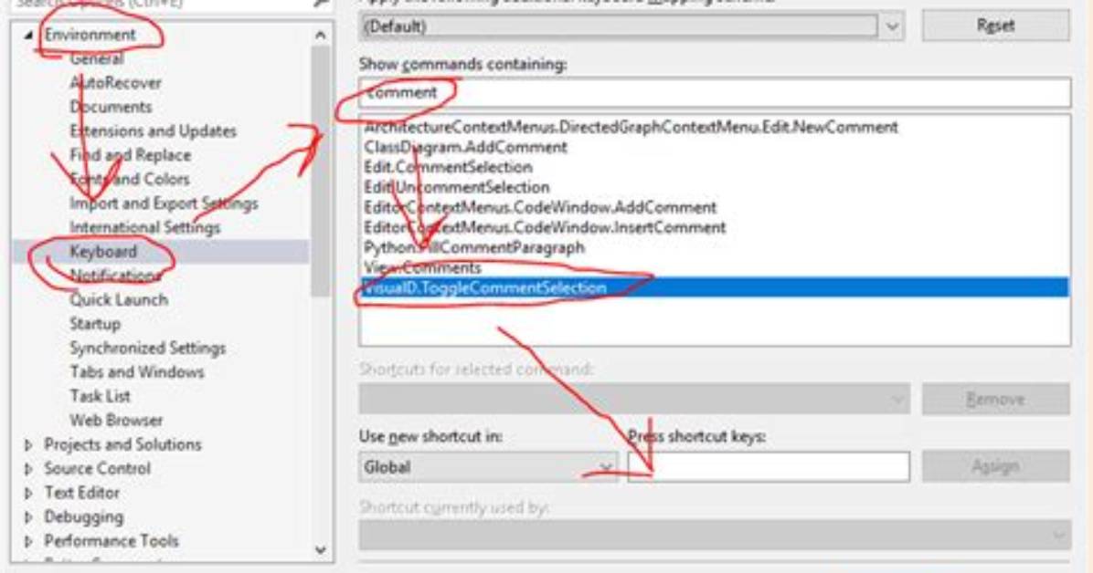 How to Make Ctrl + / Toggle a Comment in Visual Studio