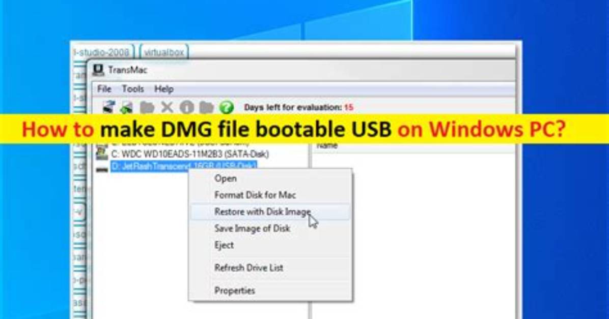 How to Make Dmg File Bootable Usb on Windows?